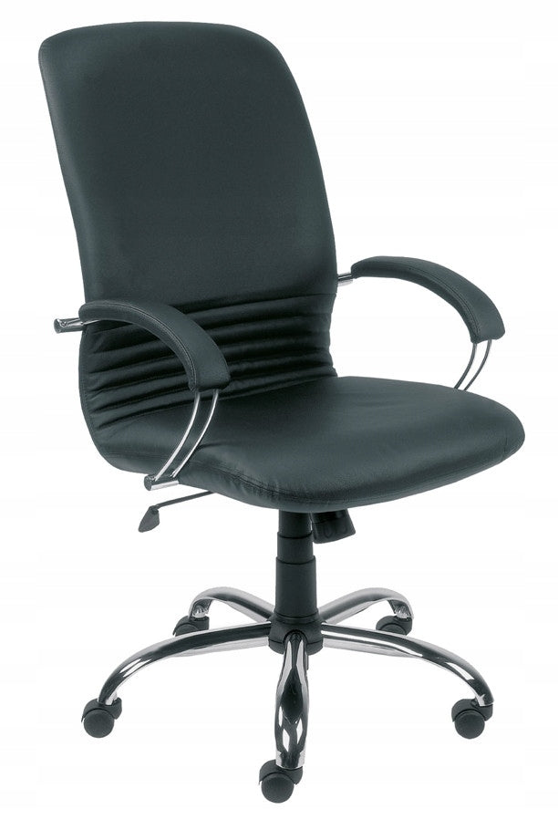LEATHER Office swivel chair MIRAGE black NS