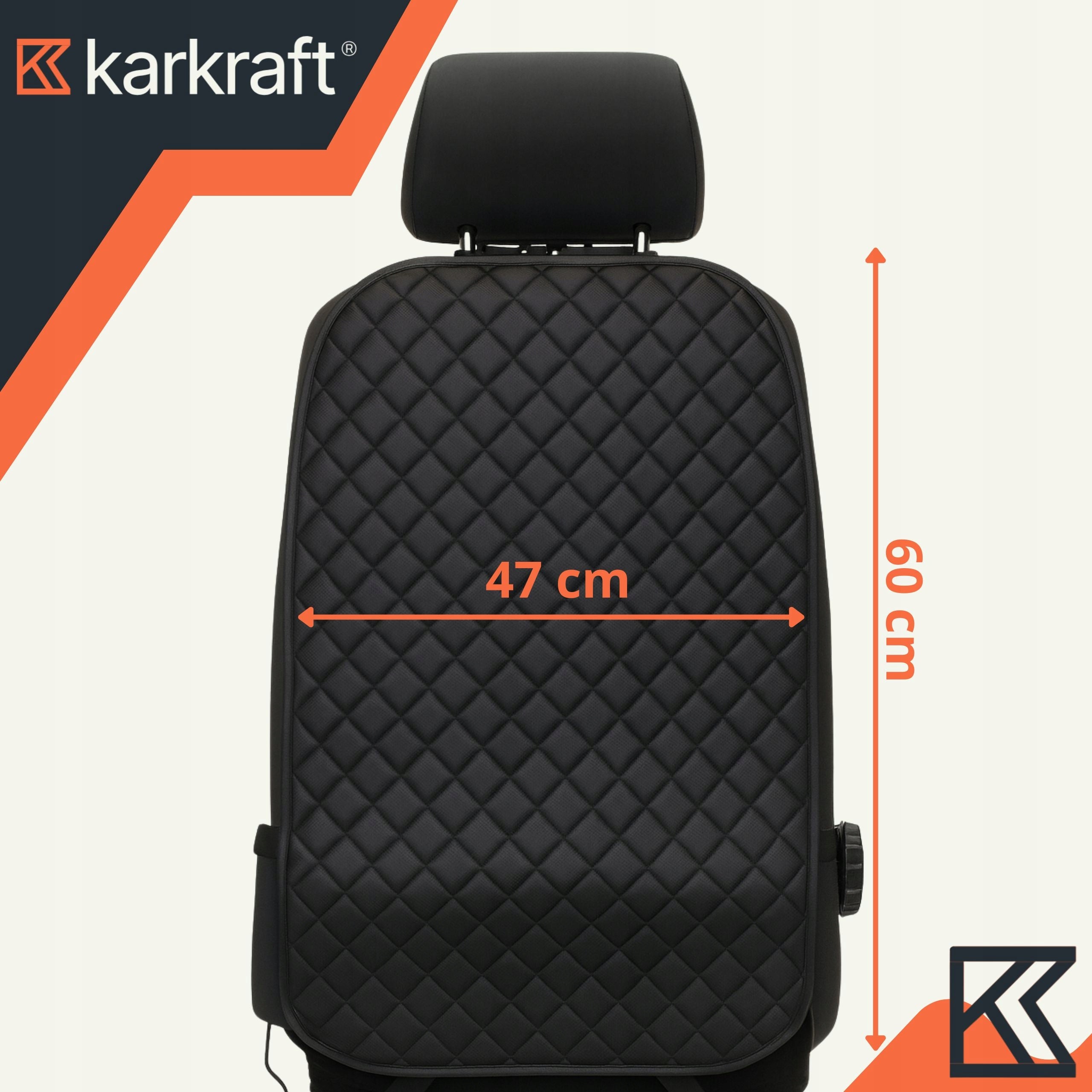 LEATHER PROTECTIVE MAT BACK SEAT PROTECTOR BACK SEAT COVER Manufacturer code Osłona mata na tył fotela samochodowego