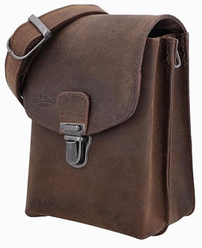 LEATHER SACHET FOR PHONE STRAP GUSTI NELLY WALNUT FOR HOME
