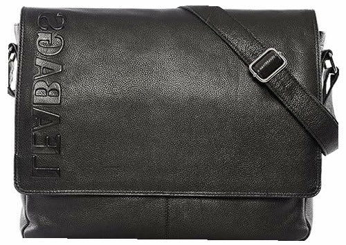 LEATHER SHOULDER BAG LAPTOP 15 INCHES MAN WOMAN