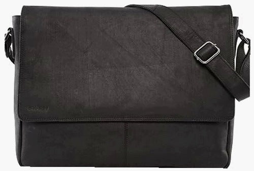LEATHER SHOULDER BAG VINTAGE LAPTOP 15 INCHES FOR MAN HOME