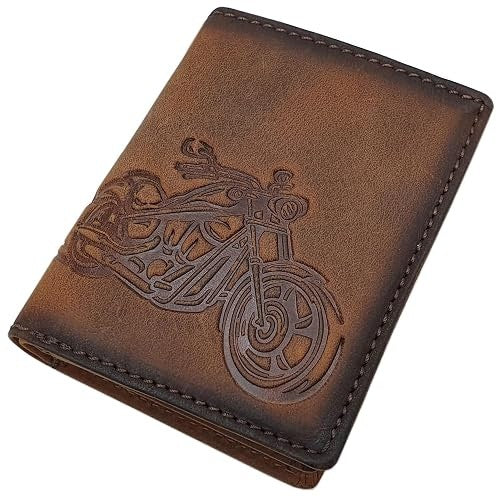LEATHER WALLET SMALL RFID DEER PROTECTION FOR MAN GIFT FOR HOME Brand no brand