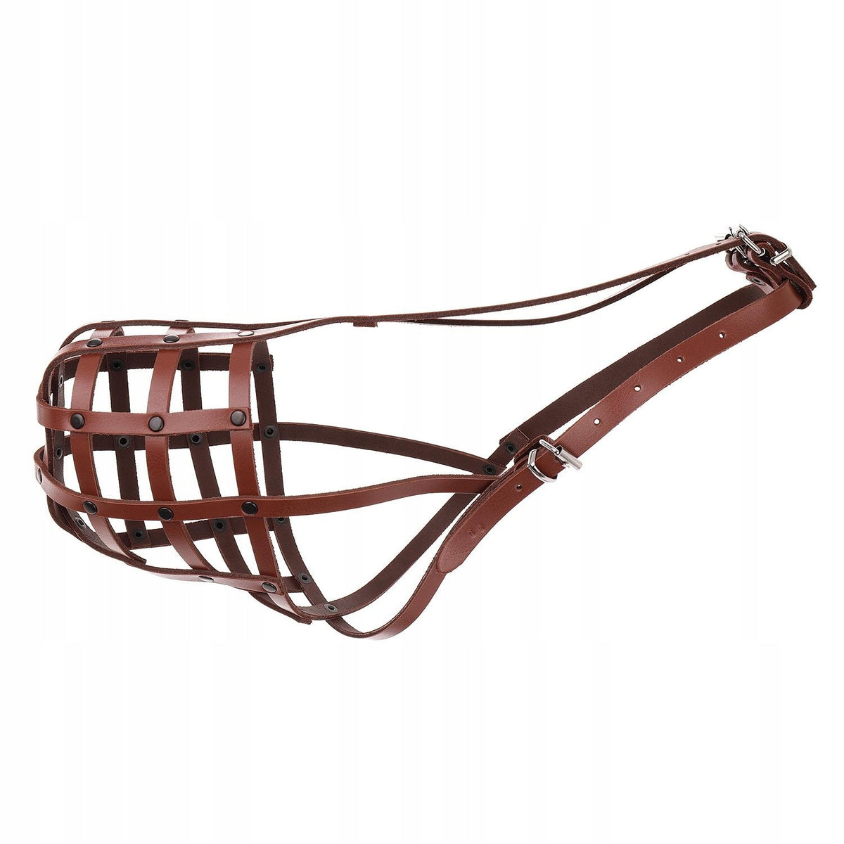 LEATHER muzzle ROTTWEILER MEDIUM RIVETED Dino nr.33