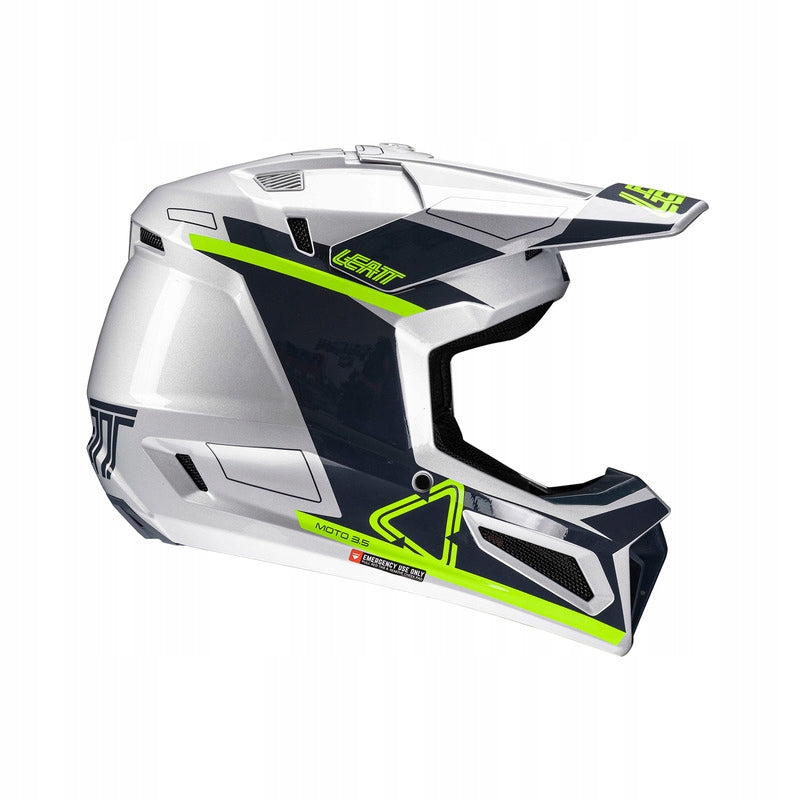 LEATT KIT MOTO 3.5 V25 STEEL OFFROAD MOTORCYCLE HELMET + ENDURO CROSS GOGGLES Packaging status original