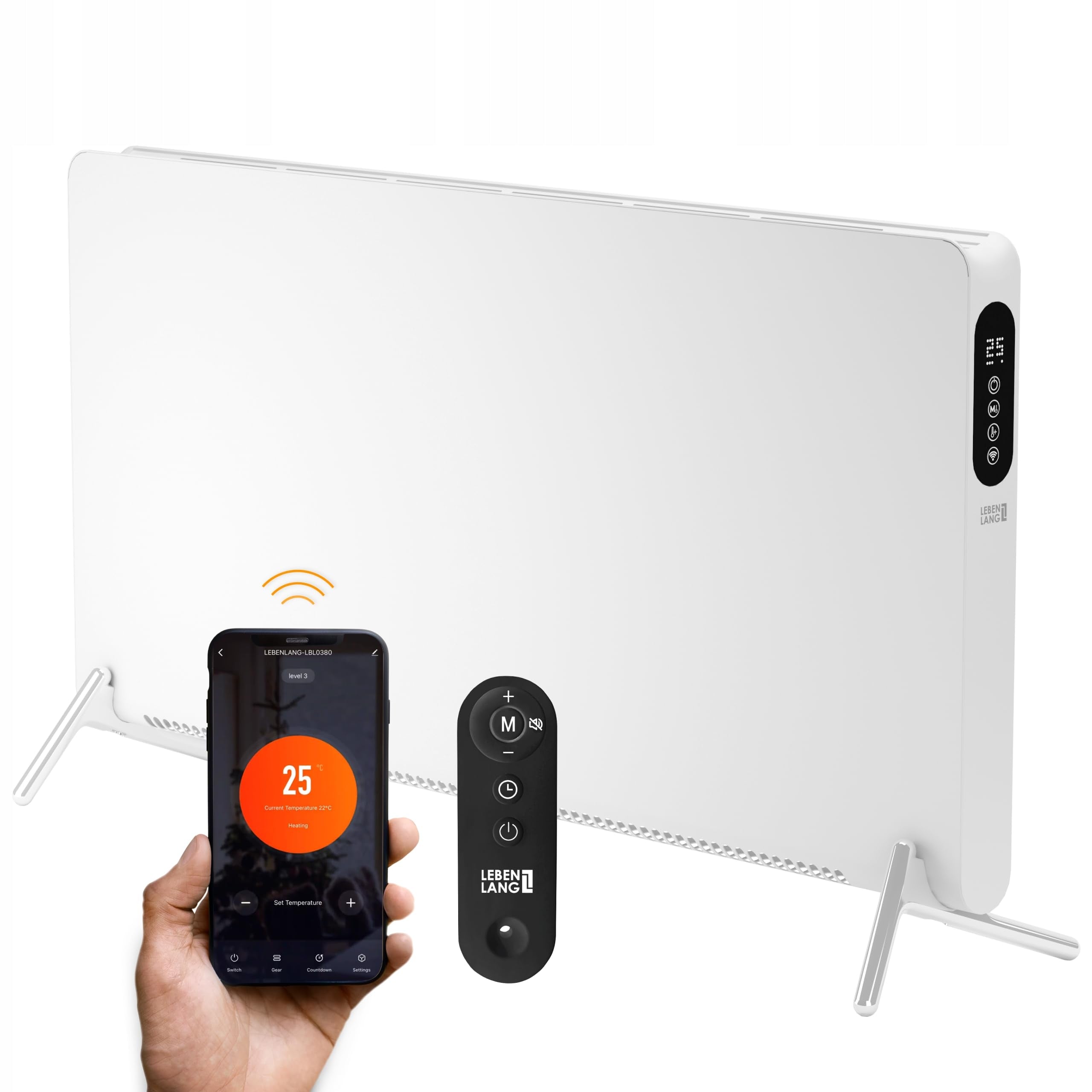 LEBENLANG Energy Efficient WiFi Electric Heater with Remote Control