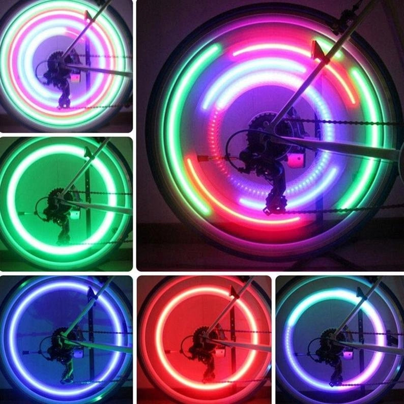LED BICYCLE LIGHT BICYCLE WHEEL COVER GLOWING AT NIGHT BIKE 4pcs Light source LED