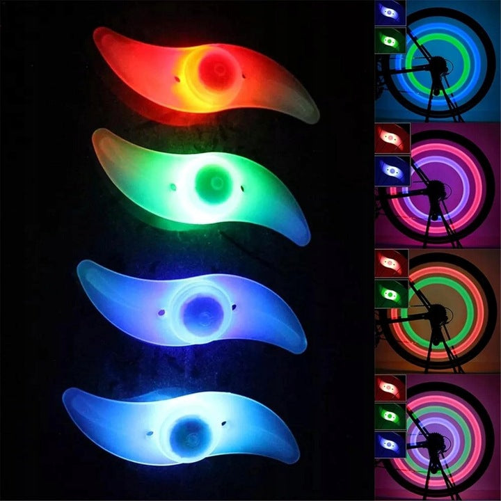 LED BICYCLE LIGHT BICYCLE WHEEL COVER GLOWING AT NIGHT BIKE 4pcs Model LAMPKA LED NA SZPRYCHY