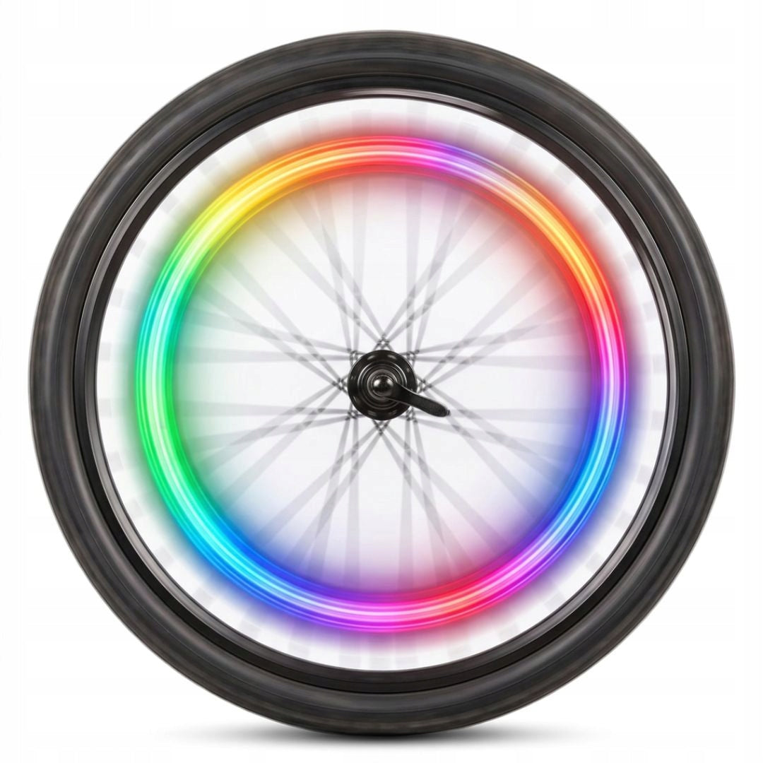 LED BICYCLE LIGHT BICYCLE WHEEL COVER GLOWING AT NIGHT FOR BIKE 4x Packaging status original