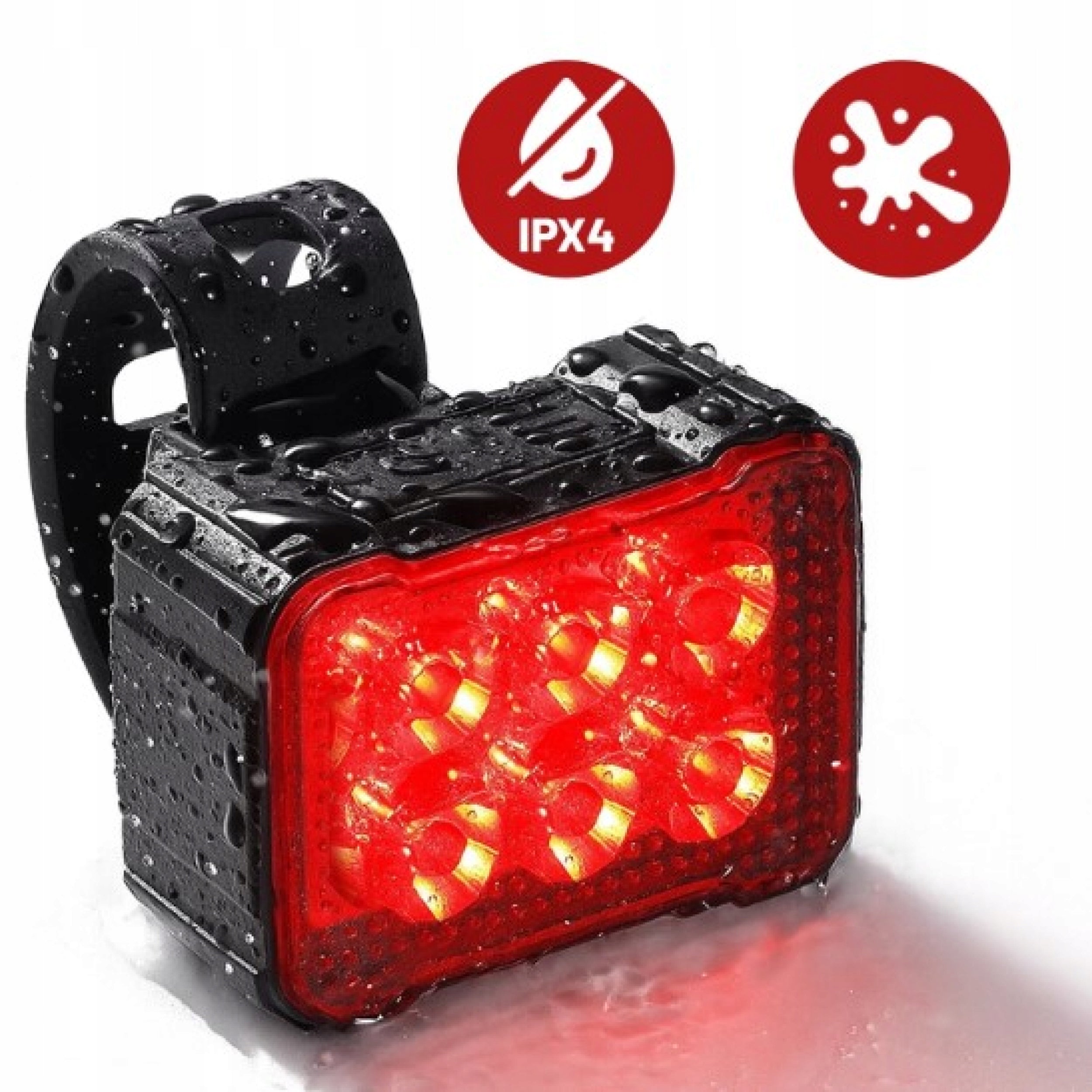 LED BICYCLE LIGHT USB C FRONT REAR Front and Rear Bike Kit Model zestaw lampki rowerowe usb c ipx4 180lm