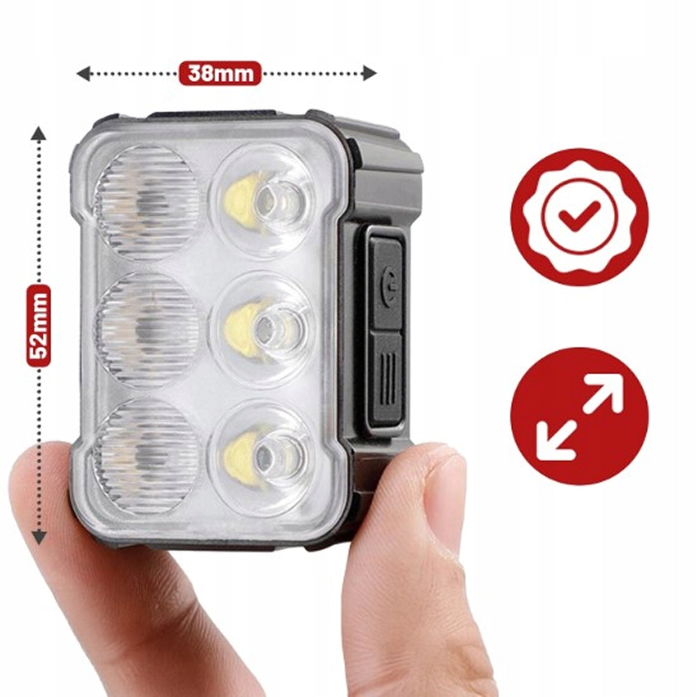 LED BICYCLE LIGHT USB C FRONT REAR Front and Rear Bike Kit Packaging status original