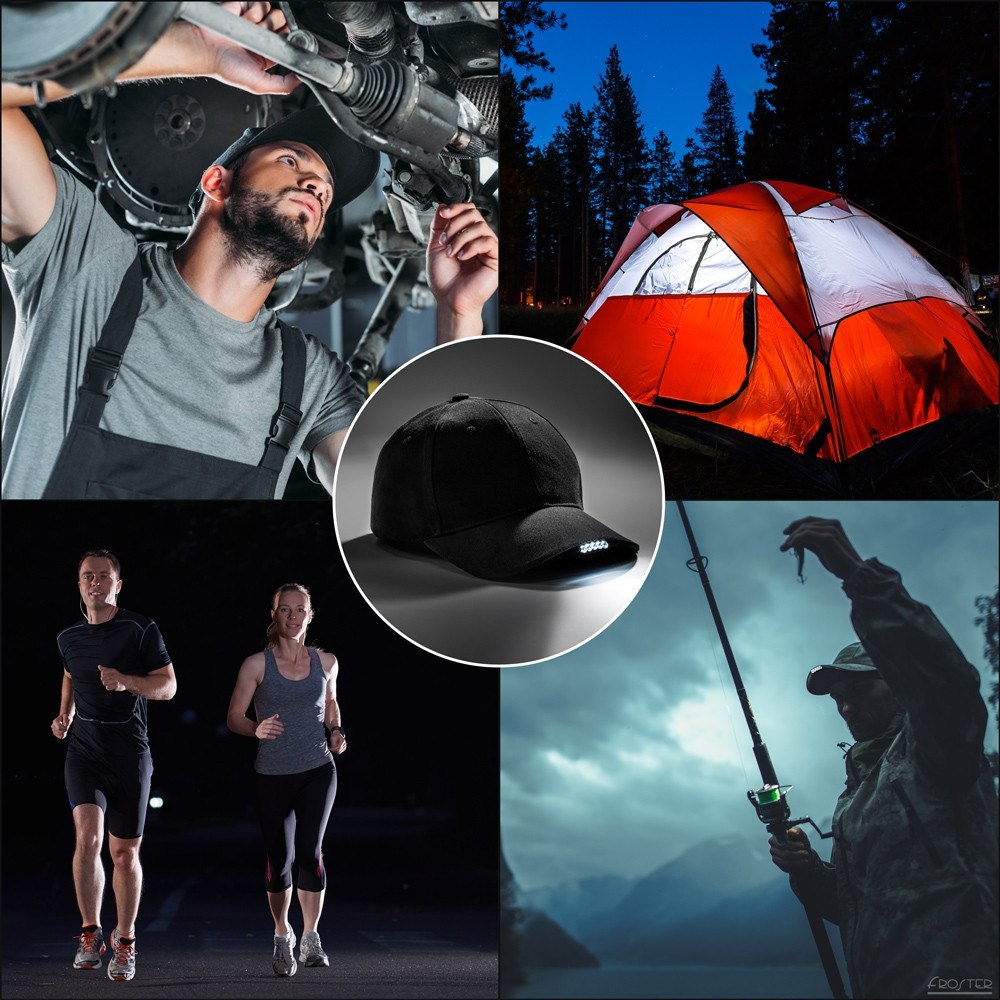 LED Baseball Cap for Runner Flashlight Sport Packaging status original
