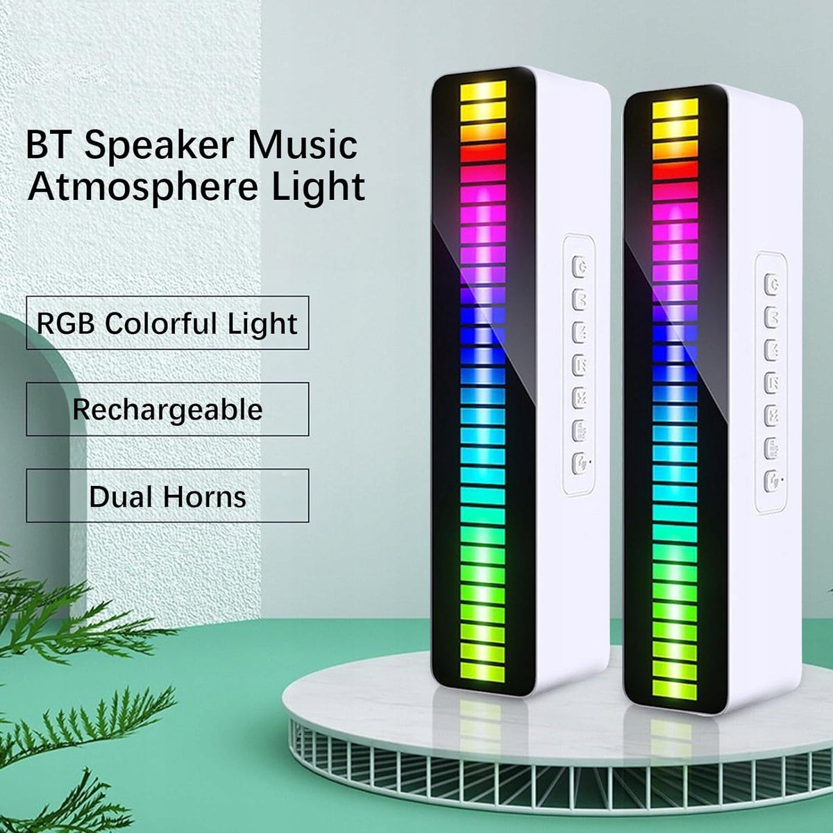 LED Beads Rhythm Light BT Speaker with Horn Colorful Box Brand no brand