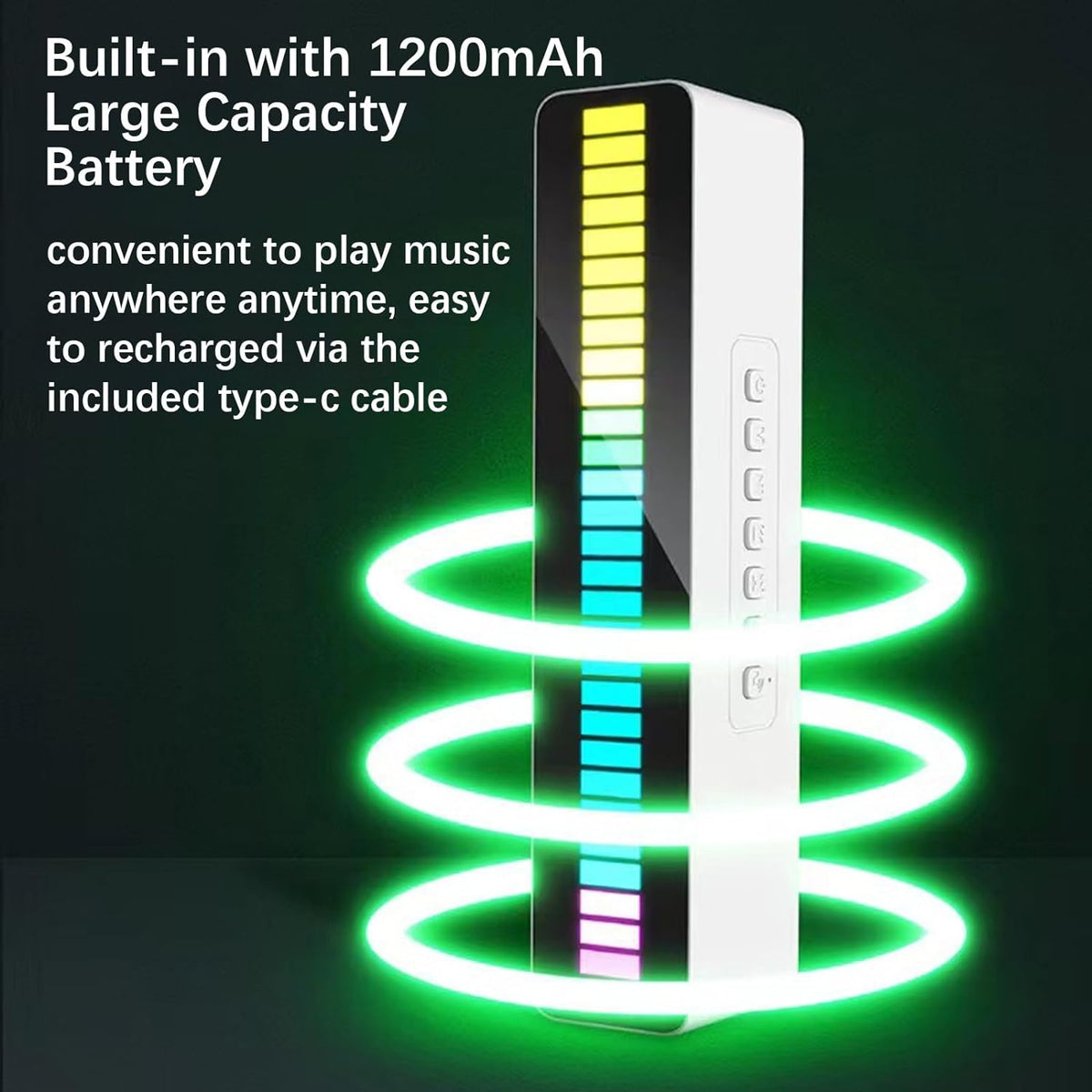 LED Beads Rhythm Light BT Speaker with Horn Colorful Box EAN (GTIN) 6901882874885