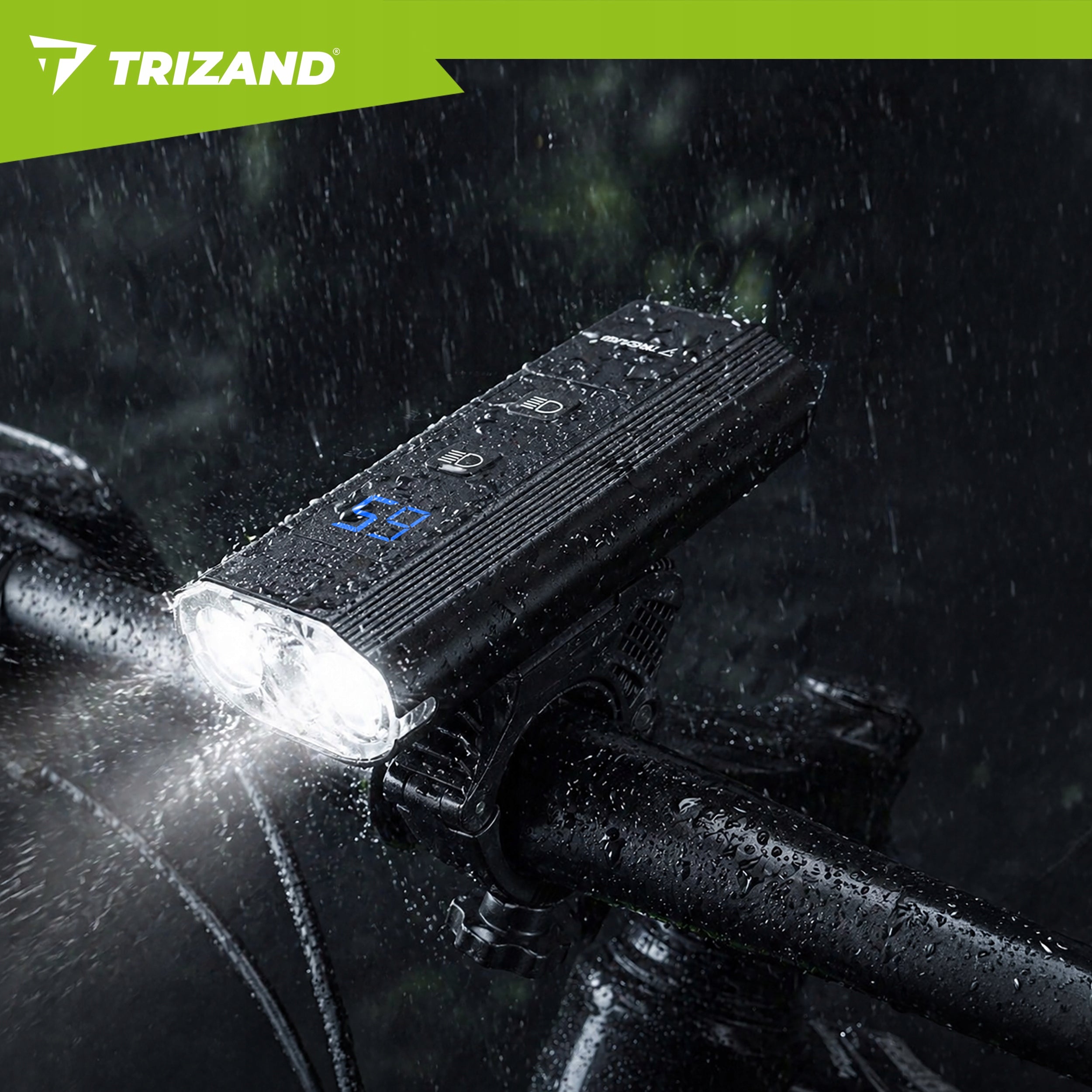 LED Bike Light 1300lm Rear Front Powerful Flashlight 5200mAh USB Kit Model Lampka rowerowa LED 1300lm + tylna + latarka