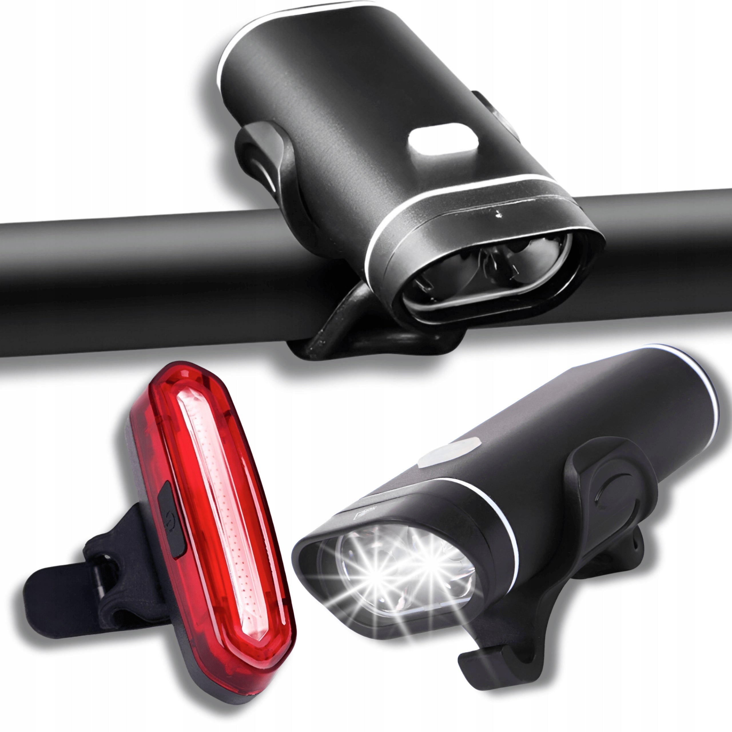LED Bike Light Front Rear Front Bike Light Set Flashlight