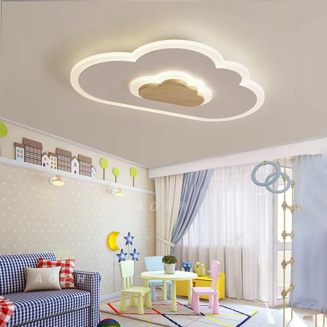 LED CEILING LAMP CLOUD WHITE DIMMABLE REMOTE CONTROL FOR CHILDREN'S ROOM Model YDSKL40