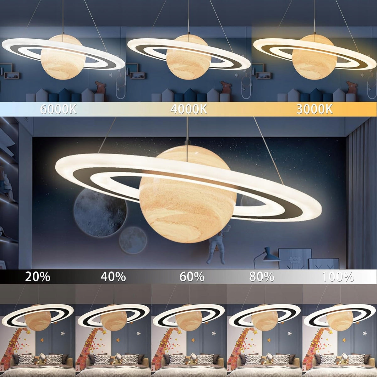 LED CHANDELIER FOR CHILDREN'S ROOM WITH PLANET DIMMING REMOTE CONTROL Brand no brand