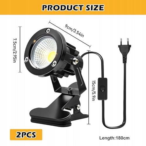 LED CLAMP SPOTLIGHT 10W WARM WHITE DESK GARDEN 2 PCS FOR HOME Manufacturer code SWC5908151661482