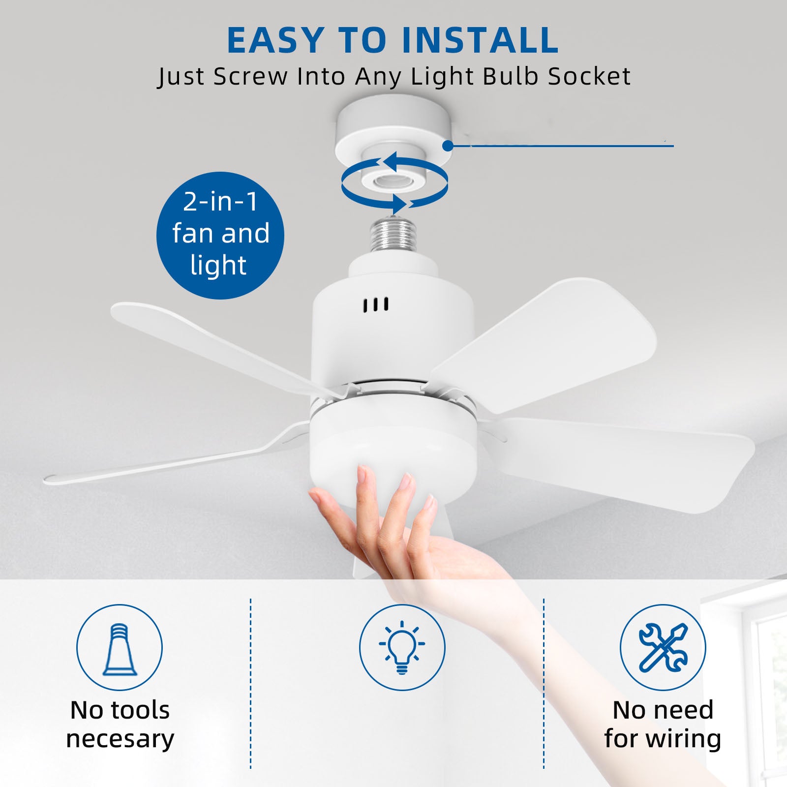 LED Ceiling Fan with Remote Control Lamp 2in1 Quiet for Kitchen Bedroom Manufacturer code PDD