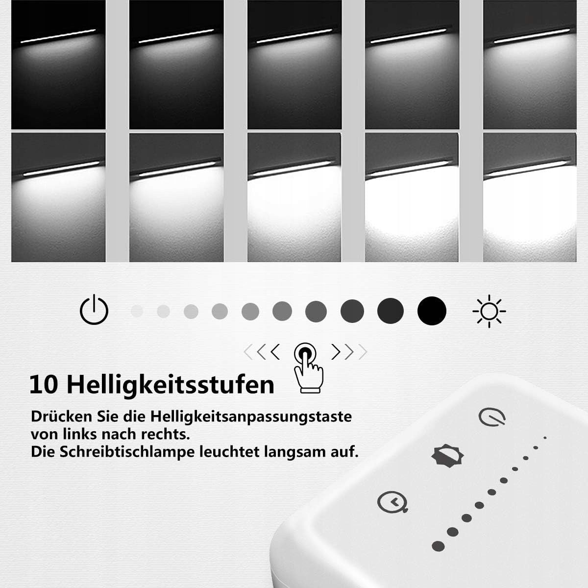 LED DESK LAMP DIMMABLE 5 COLORS USB NIGHT READING Packaging status original