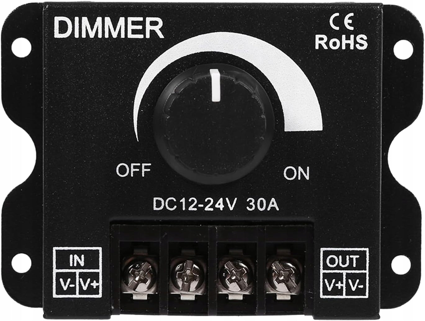 LED DIMMER CONTROLLER 12V-24V 30A SINGLE COLOR TAPE MANUAL SWITCH