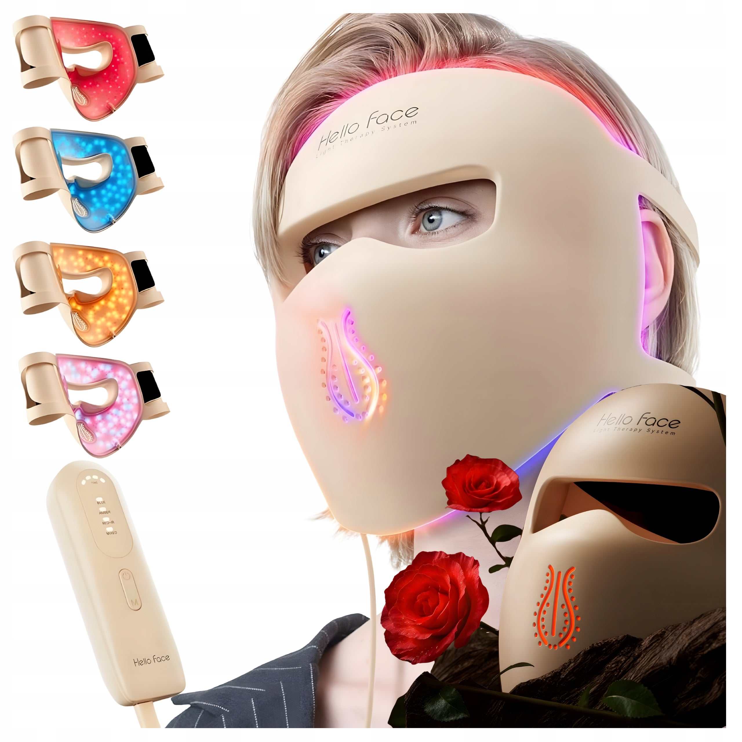 LED FACE MASK HALLO FACE M300 REJUVENATING PHOTOTHERAPY LIGHT 311LED