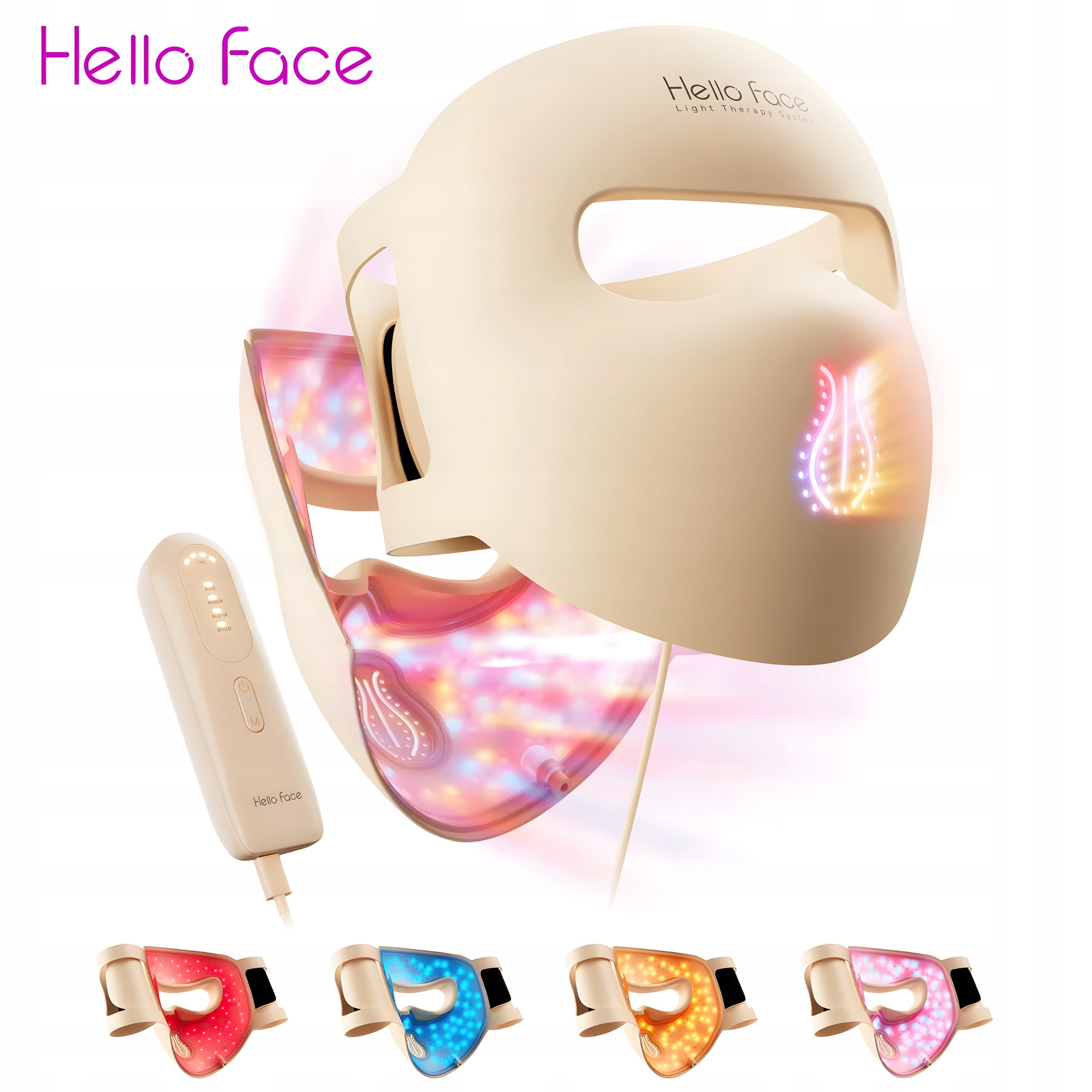 LED FACE MASK HALLO FACE REJUVENATING PHOTOTHERAPY LIGHT 311 LED