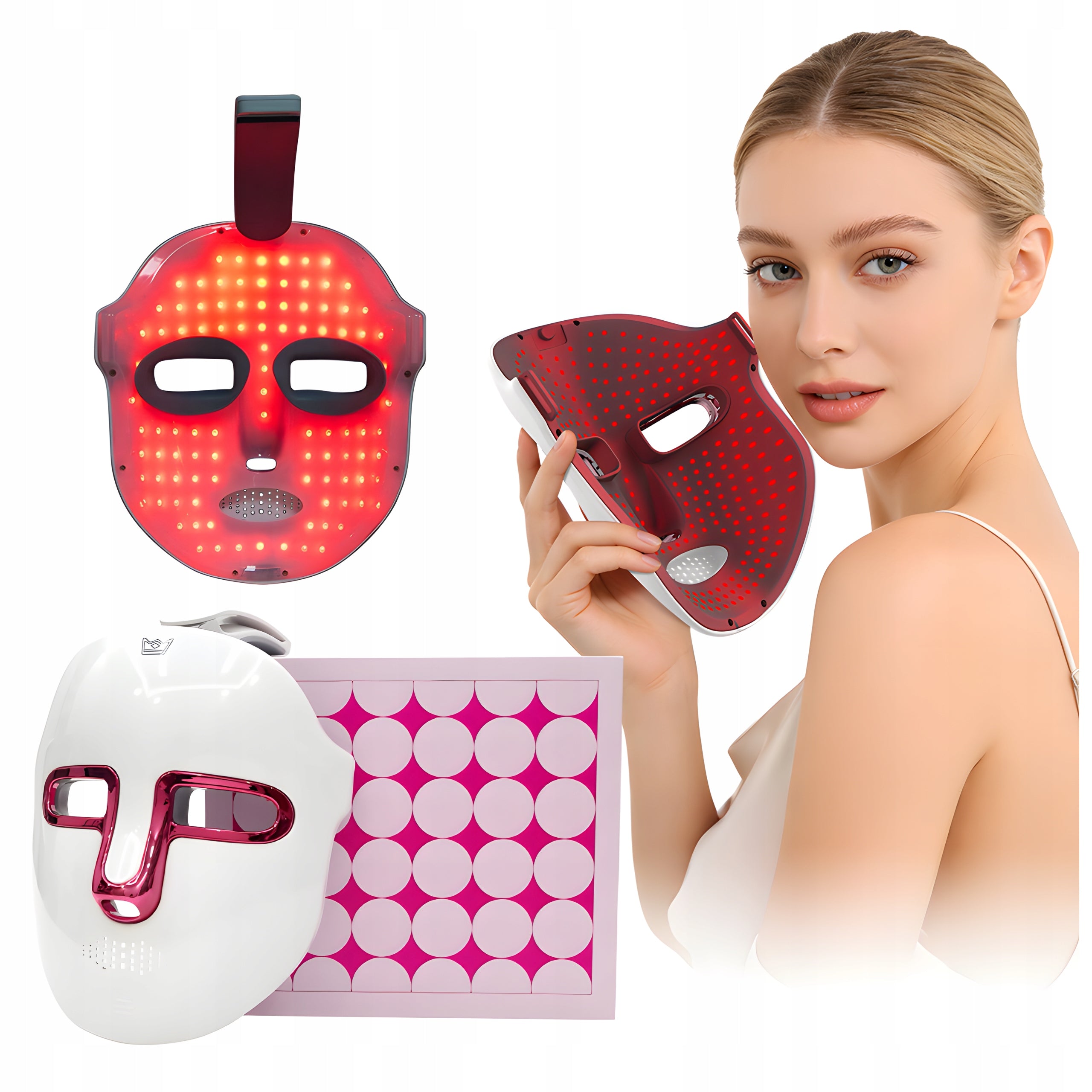 LED FACE MASK TO IMPROVE THE APPEARANCE OF SKIN FIRMNESS AND ELASTICITY