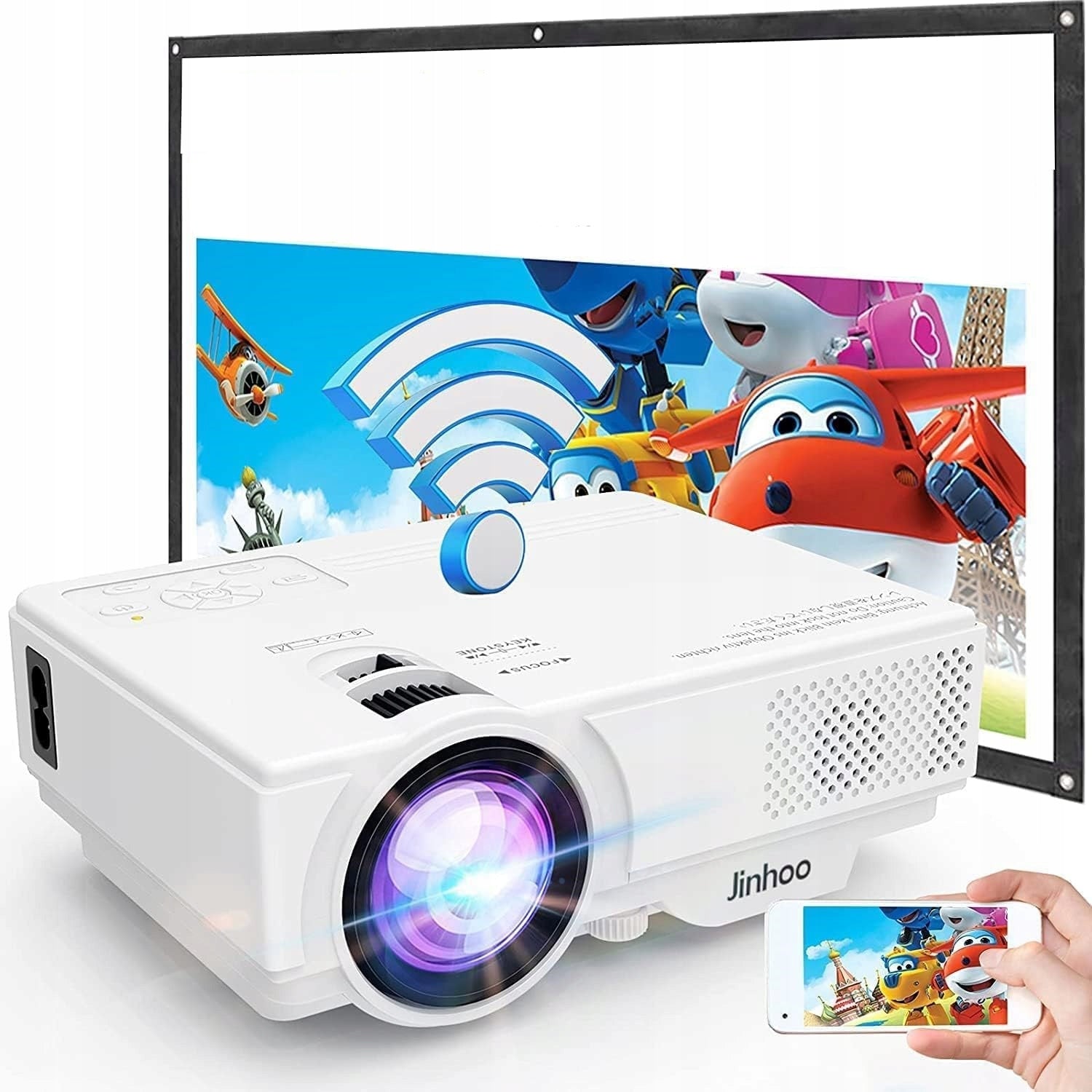 LED FILM PROJECTOR JINHOO WIFI PROJECTOR BLUETOOTH HOME THEATER