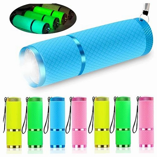 LED FLASHLIGHT FOR KIDS SET OF 8 PIECES MINI COLOR LIGHT FOR birthday