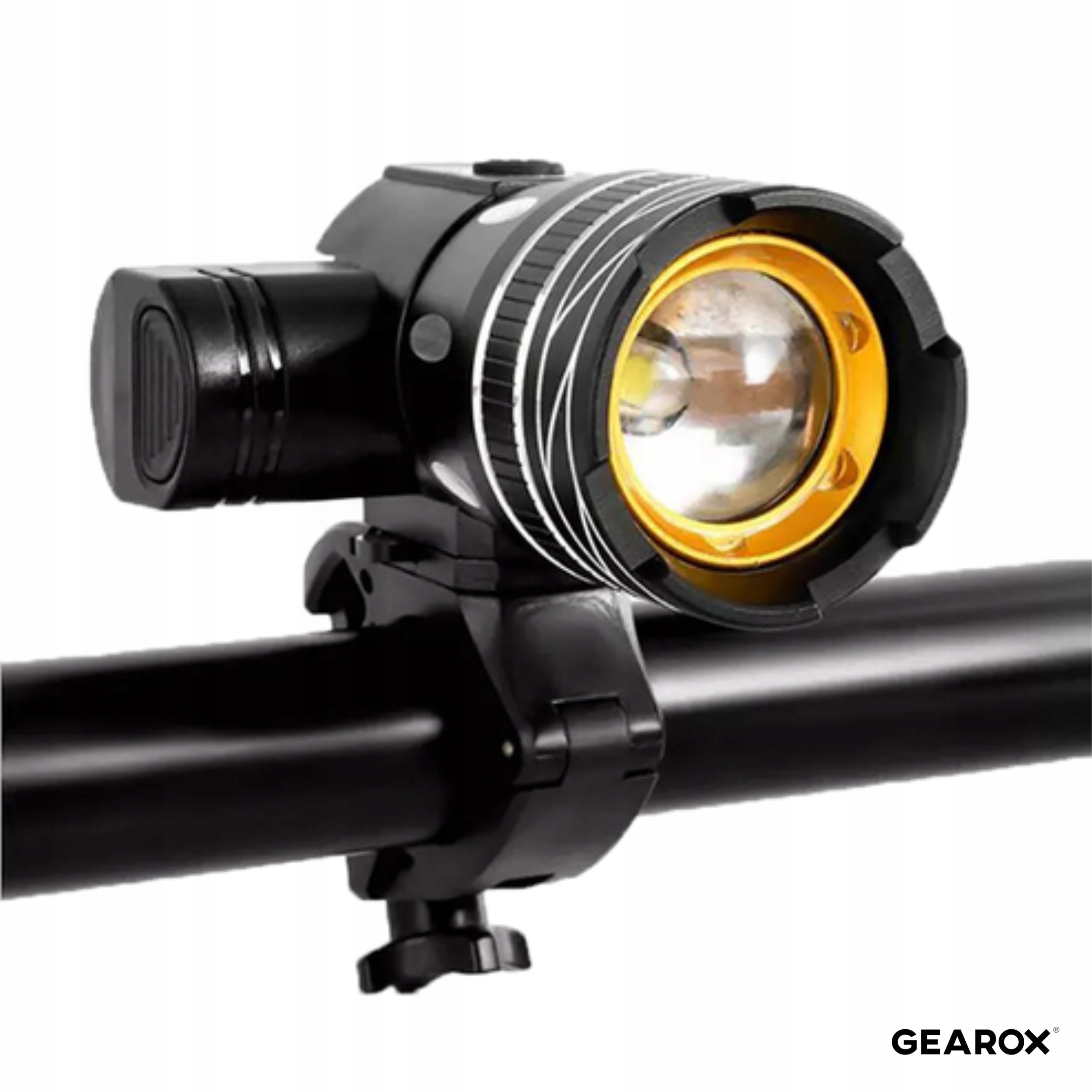 LED FLASHLIGHT USB BICYCLE STRONG WATERPROOF XML-T6 CREE Color black