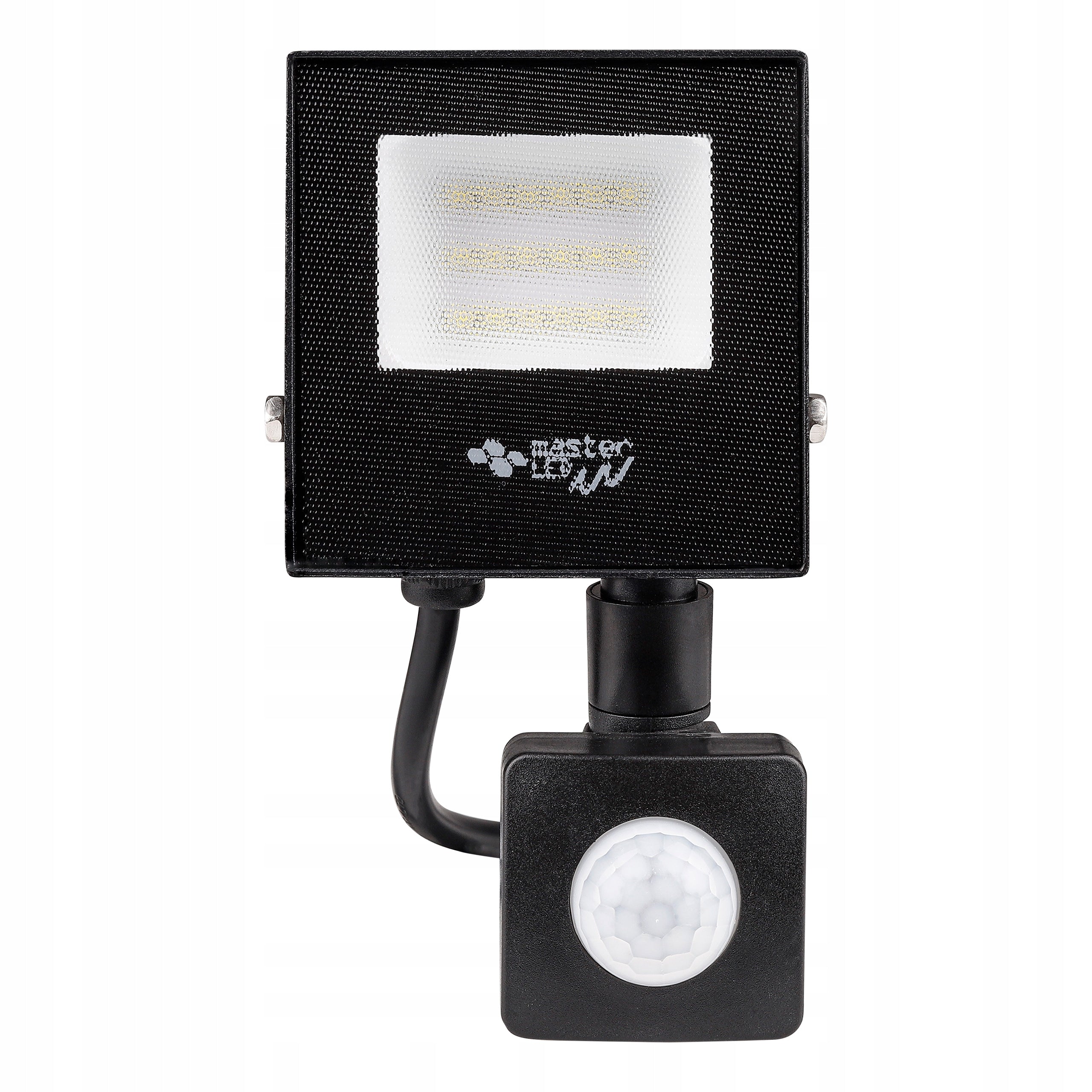 LED FLOODLIGHT 10W 4000K BLACK MOTION SENSOR 800lm TIGA LVT Brand Masterled