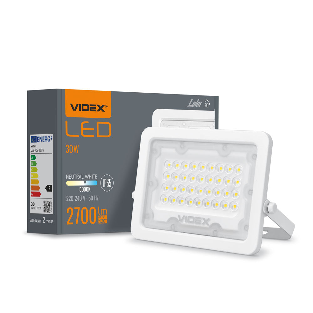 LED FLOODLIGHT WHITE 30W 2700lm neutral color IP65