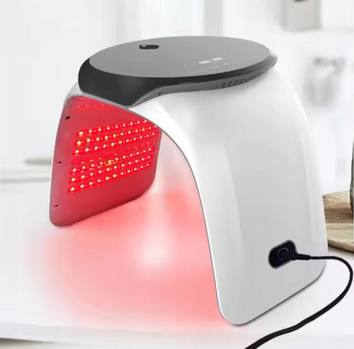 LED Face Mask 7 Colors Red Light Therapy Nano Spray.