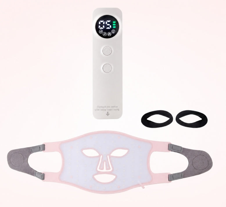 LED Face Mask, Light Therapy, 4 Colors LED Pink M07-4 Medical device no