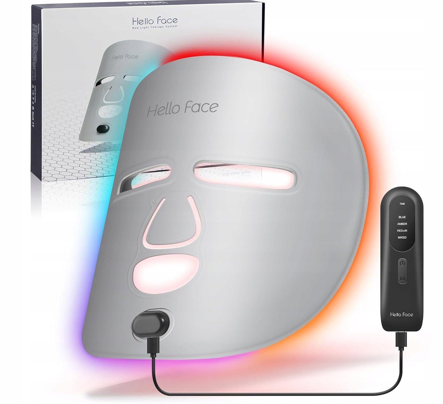 LED Face Mask Red Light Therapy I NIR 630/850/460/605nm. Packaging status original