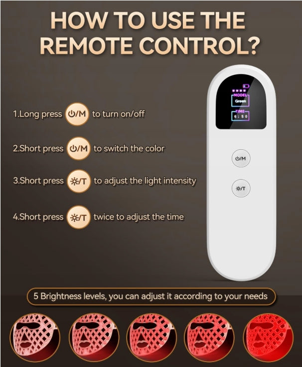 LED Face Mask, Red Light Therapy for Face in 7 Colors Packaging status original