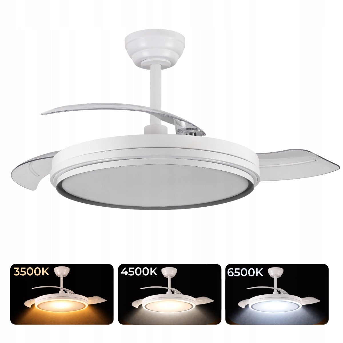 LED Fan 3200 lm Up to 20 m² DC Motor Remote Control Silent