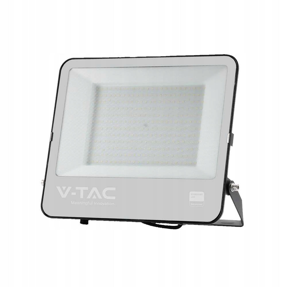 LED Floodlight 200W 37000lm 6500K SAMSUNG LED 185LM/W IP65 Black 5 Years