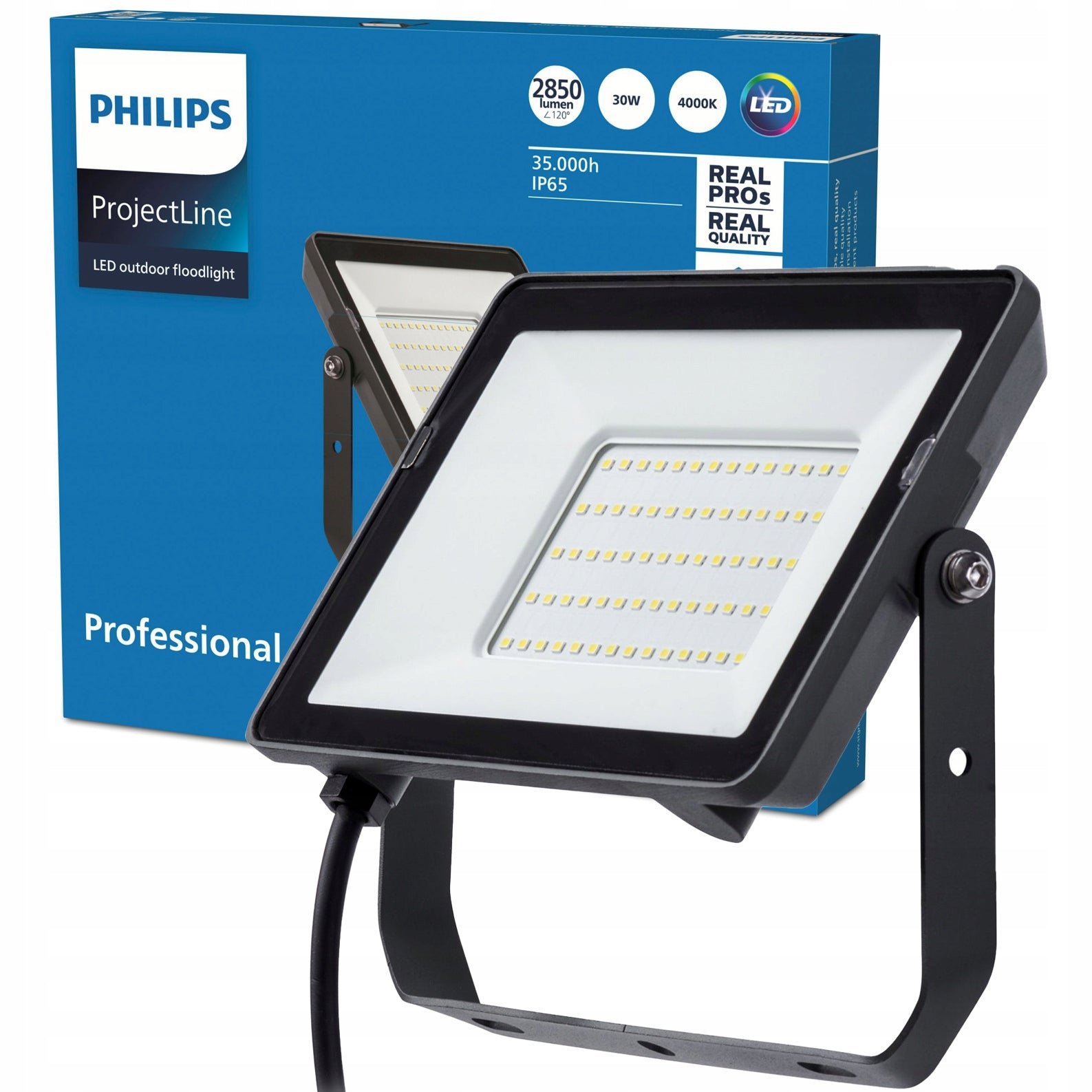 LED Floodlight 30W 2850lm 4000K IP65 Halogen Headlight Lamp PHILIPS