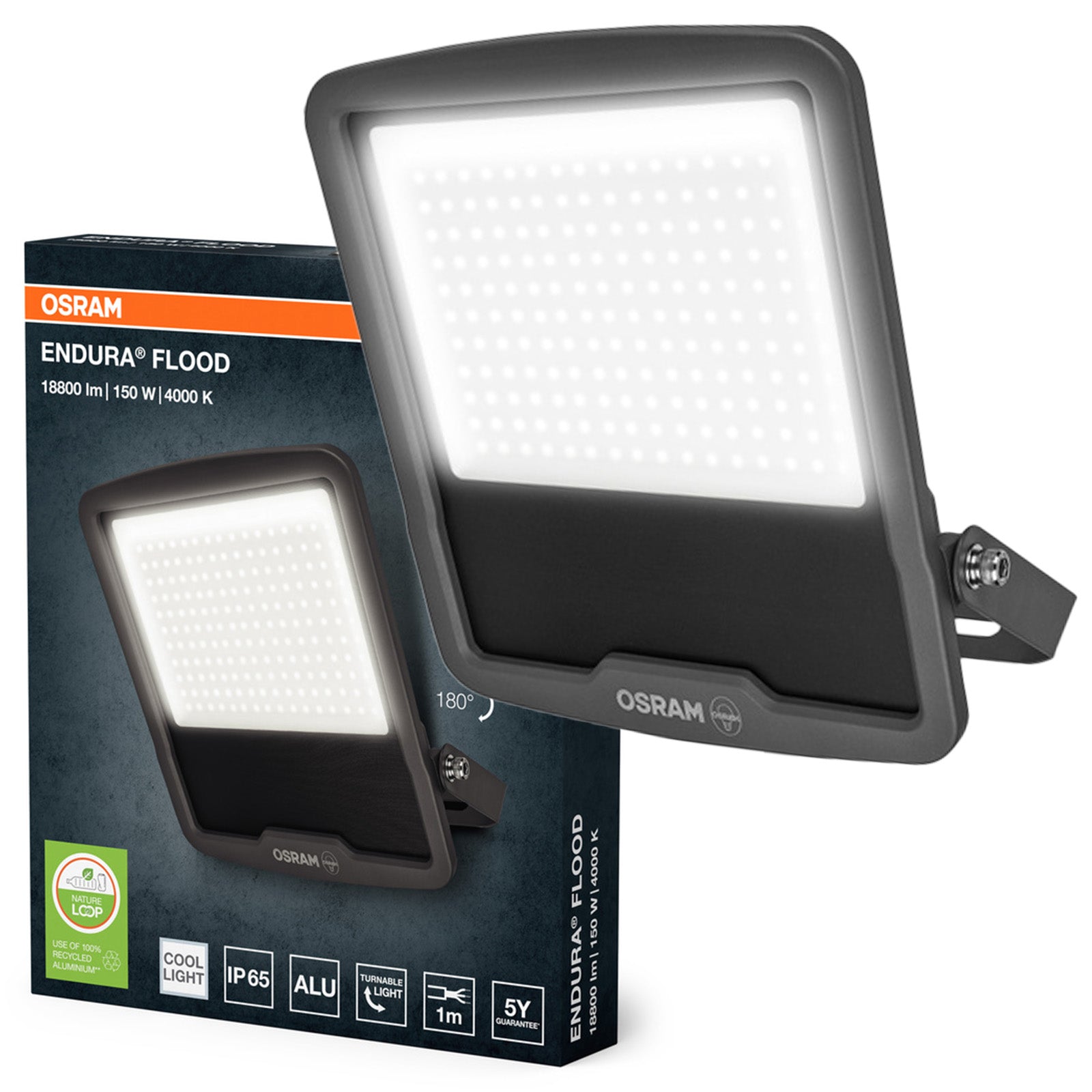 LED Floodlight Outdoor LED Lamp 150W 18000lm 4000K IP65
