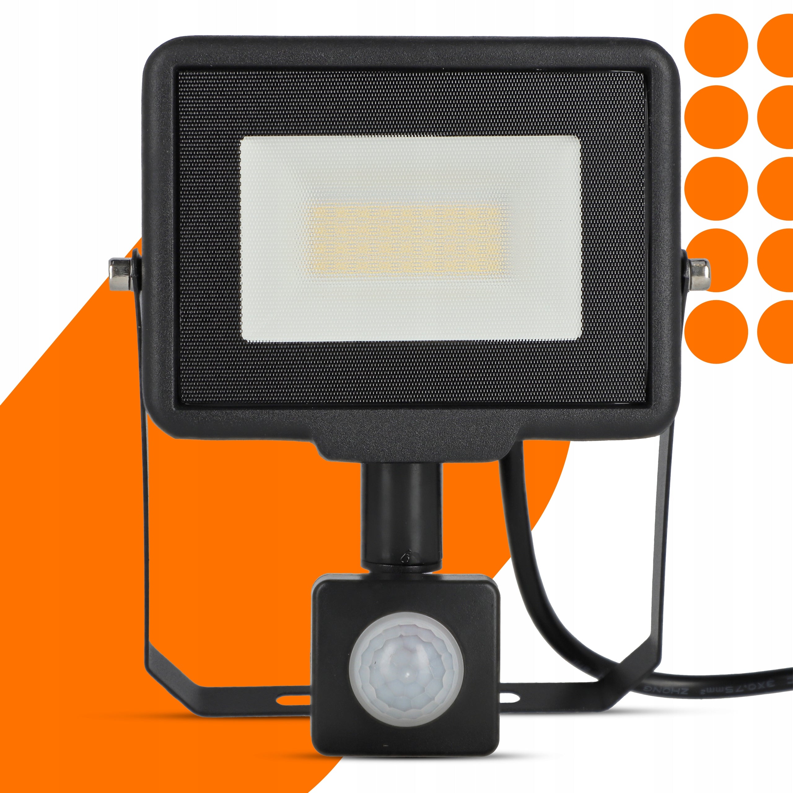 LED Floodlight SLIM 30W Halogen Motion Sensor Twilight Halogen Headlight Light color white neutral