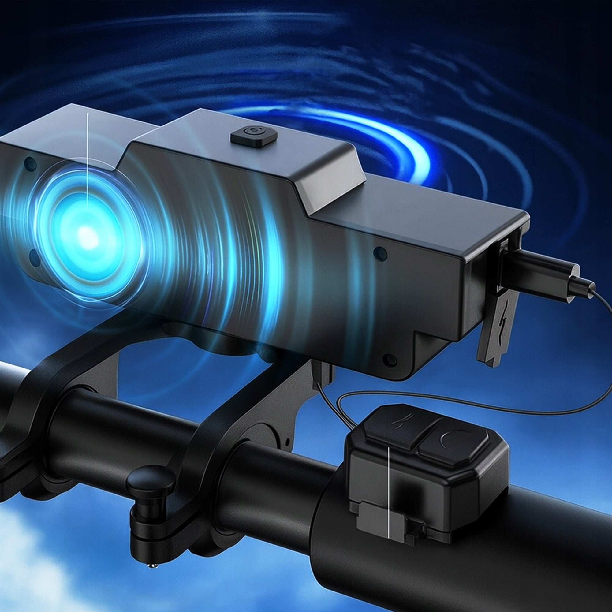 LED Front Bicycle Light For Bike Front 7 Modes USB C Strong Light Brand Gotel