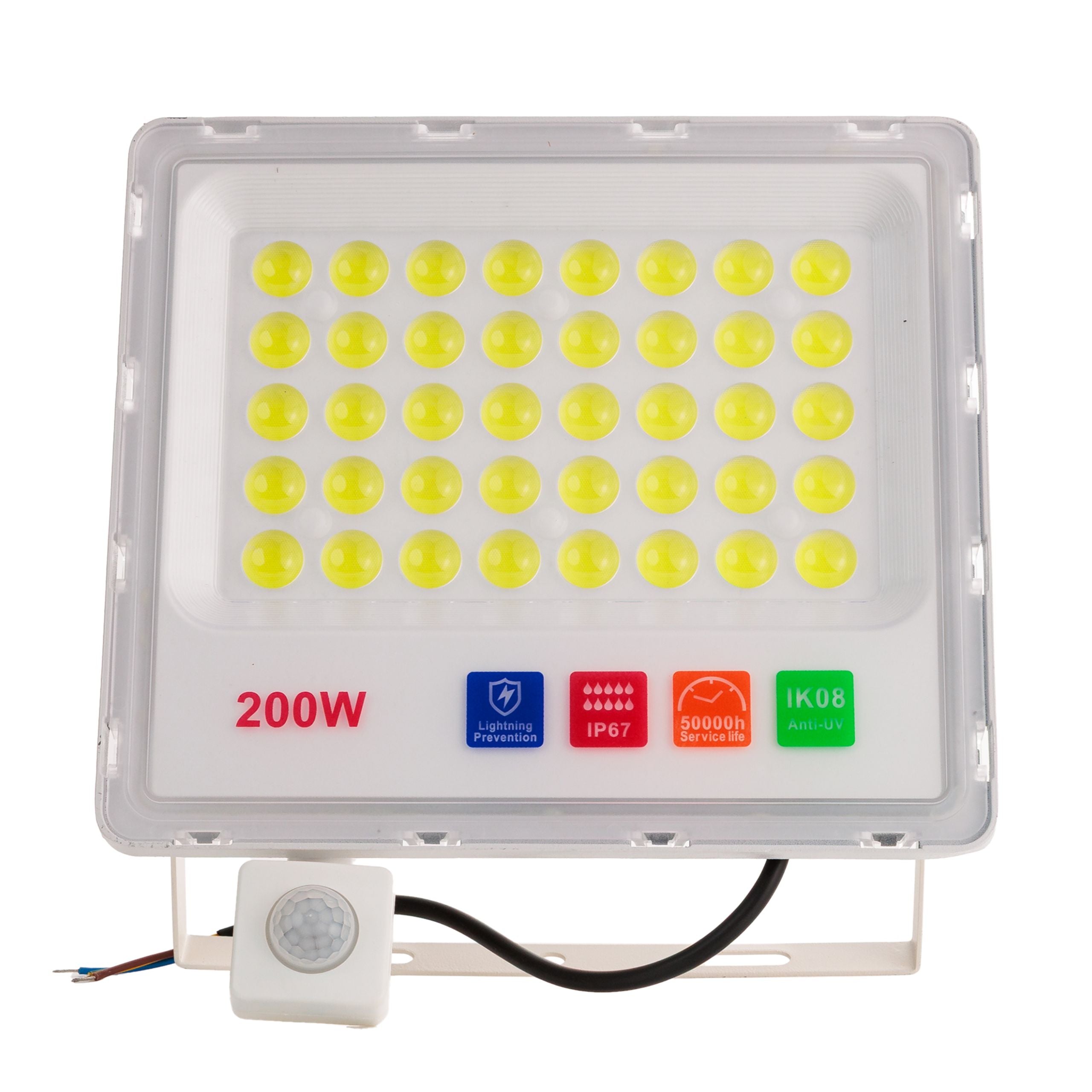 LED HALOGEN FLOODLIGHT 200W COB LAMP WITH IP67 DUSK MOTION SENSOR Brand no brand