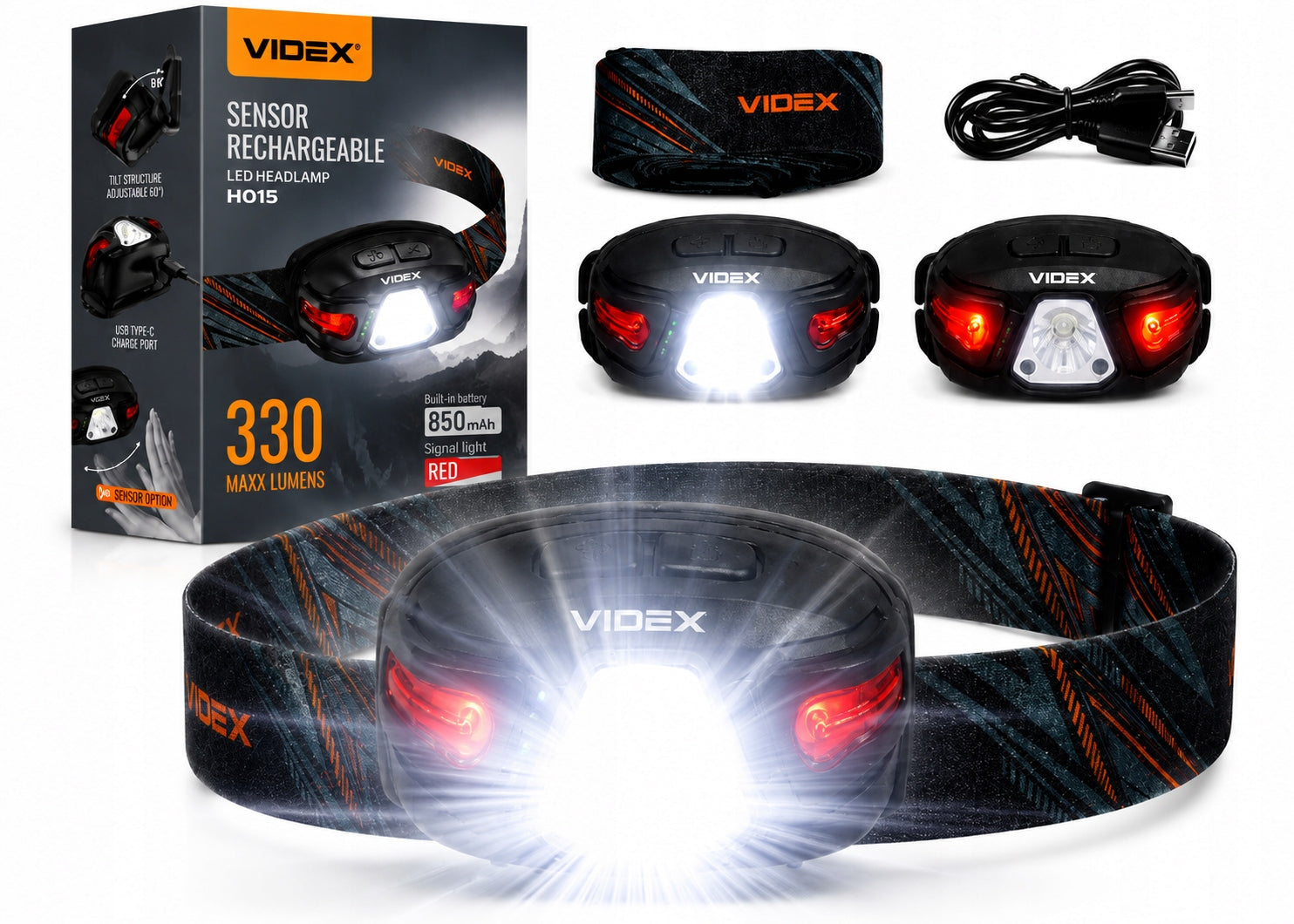 LED HEADLAMP CORDLESS MILITARY HEADLAMP STRONG WATERPROOF IP67