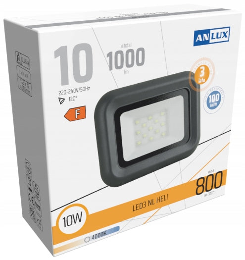 LED Halogen Floodlight 10W 4000K 1000lm IP65 Outdoor Garage Lamp Packaging status original