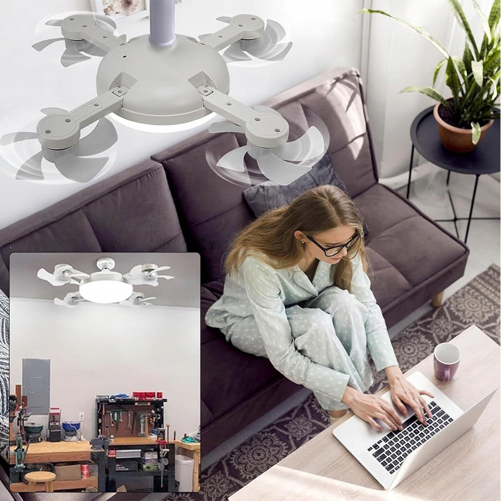 LED LAMP 2IN1 CEILING FAN 3 SPEEDS WITH REMOTE CONTROL Packaging status original