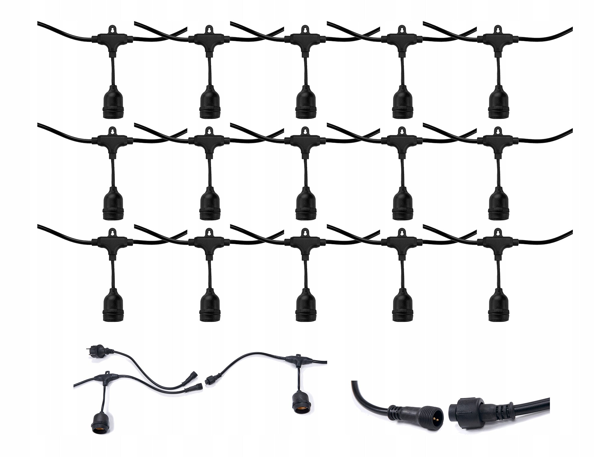 LED LIGHT GARDEN GARLAND 15M 15XE27