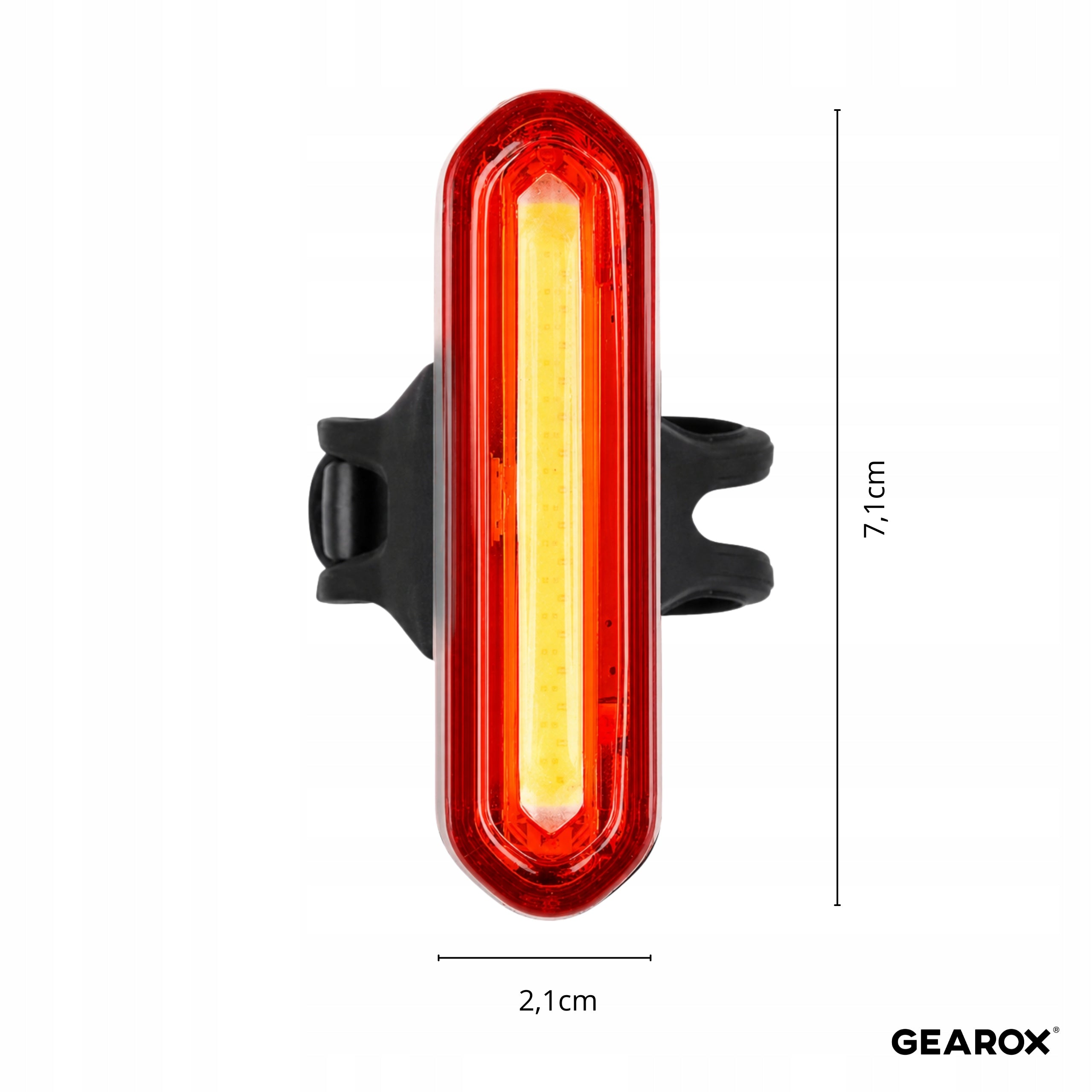 LED LIGHT USB BICYCLE WATERPROOF 120LM + USB CABLE STRONG FOR BIKE Brand Gearox
