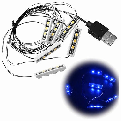 LED LIGHTS BLUE FOR BLOCKS POWERED USB SET OF 6 PCS for home